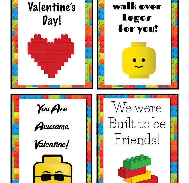 Printable Lego Valentines