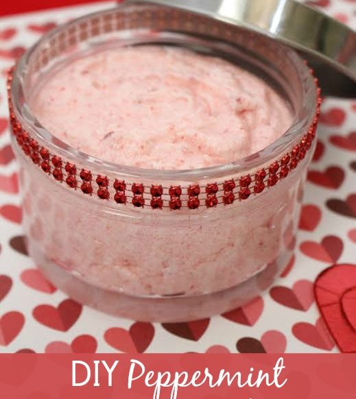 DIY Whipped Peppermint Body Scrub | Make your own for Valentine's Day gifts!