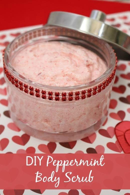 DIY Whipped Peppermint Body Scrub | Make your own for Valentine's Day gifts!