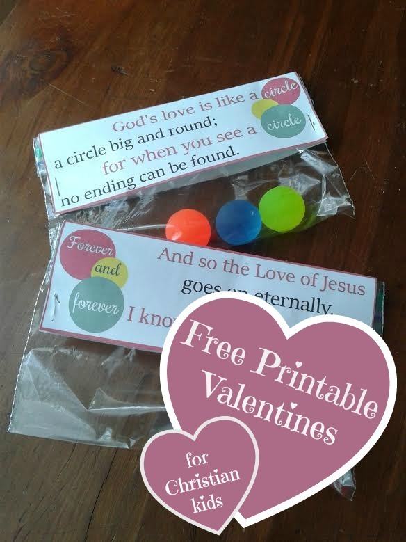 Free printable Valentines for Christian Kids  - great for Sunday School or church!
