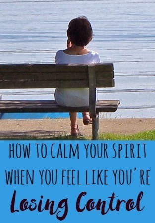 how to calm your spirit when you feel like you're losing contorl - Christian Parenting series at Imperfect Homemaker